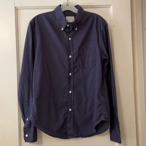 Band of Outsiders button down shirt with pocket; navy, size 2